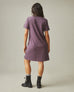 Women's T-Shirt Dress - Black Plum